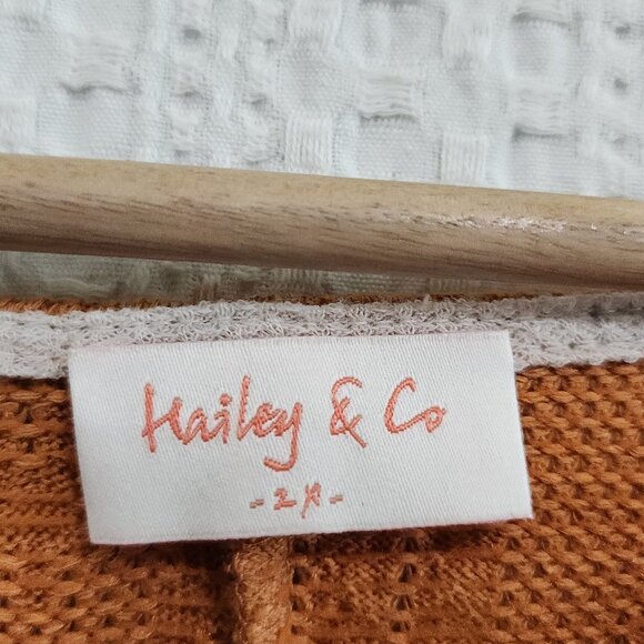 Hailey & Co Women's Plus Size Orange Cable Knit Light Sweater Size 2X - Picture 12 of 13